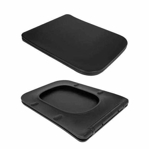 Унитаз подвесной Qtap Gemini Ultra Quiet 485 x 340 x 350 мм, Matt Black, с сиденьем Slim Duroplast / Soft-close / Quick Release (QTGEM28BLM50505)