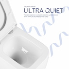 Унитаз подвесной Qtap Gemini Ultra Quiet 485 x 340 x 350 мм, White, с сиденьем Slim Duroplast / Soft-close / Quick Release (QTTAU26W49119)