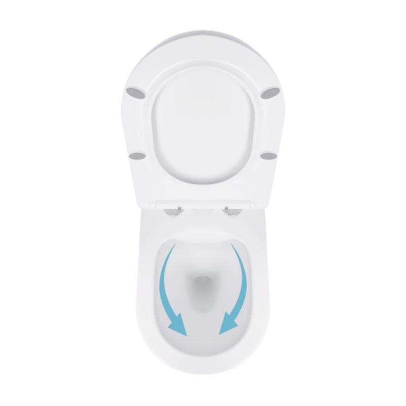 Унітаз підвісний Qtap Jay безобідковий із сидінням Soft-close (QT07335176W)