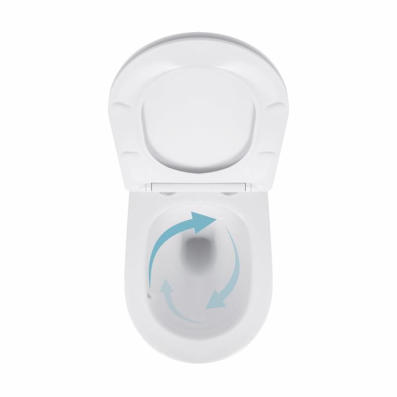 Унітаз підвісний Qtap Jay безободковий Ultra Quiet з сидінням Soft-close (QT07335177W)