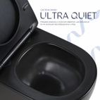 Унитаз подвесной Qtap Jay Ultra Quiet 485 х 360 х 320 мм, Matt Black, сиденьем Slim Duroplast / Soft-close / Quick Relase (QT07335177MB)