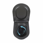 Унітаз підвісний Qtap Robin New Ultra Quiet із сидінням із сидінням Soft-Close MATT BLACK (QT13332381АSMB)