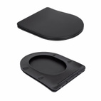 Унітаз підвісний Qtap Robin New Ultra Quiet із сидінням із сидінням Soft-Close MATT BLACK (QT13332381АSMB)