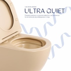 Унитаз подвесной Qtap Robin Ultra Quiet 520 x 365 x 340 мм, Beige, с сиденьем Slim Duroplast / Soft-close / Quick Release (QTROB26SB48997)