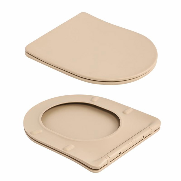 Унитаз подвесной Qtap Robin Ultra Quiet 520 x 365 x 340 мм, Beige, с сиденьем Slim Duroplast / Soft-close / Quick Release (QTROB26SB48997)