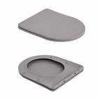 Унитаз подвесной Qtap Robin Ultra Quiet 520 x 365 x 340 мм, Stone grey, с сиденьем Slim Duroplast / Soft-close / Quick Release (QTROB26SG48996)