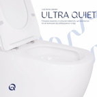 Унітаз підвісний Qtap Robin Ultra Quiet безободковий із сидінням Soft-close 520 x 365 x 365 мм WHITE