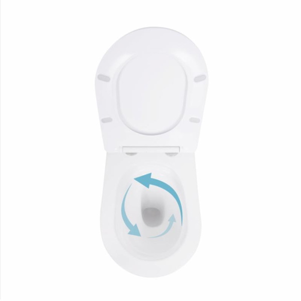 Унітаз підвісний Qtap Robin Ultra Quiet безободковий із сидінням Soft-close 520 x 365 x 365 мм WHITE