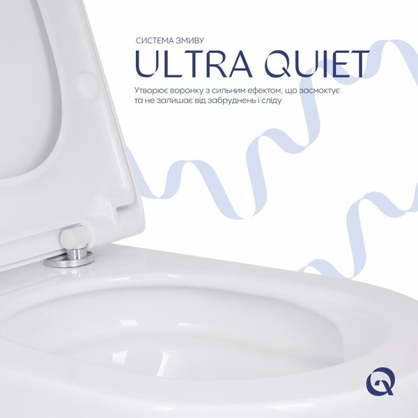 Унитаз подвесной Qtap Scorpio ML Ultra Quiet 490 x 365 x 325 мм, с сиденьем Soft-close MagLock, White (QTSCOML26W49622)