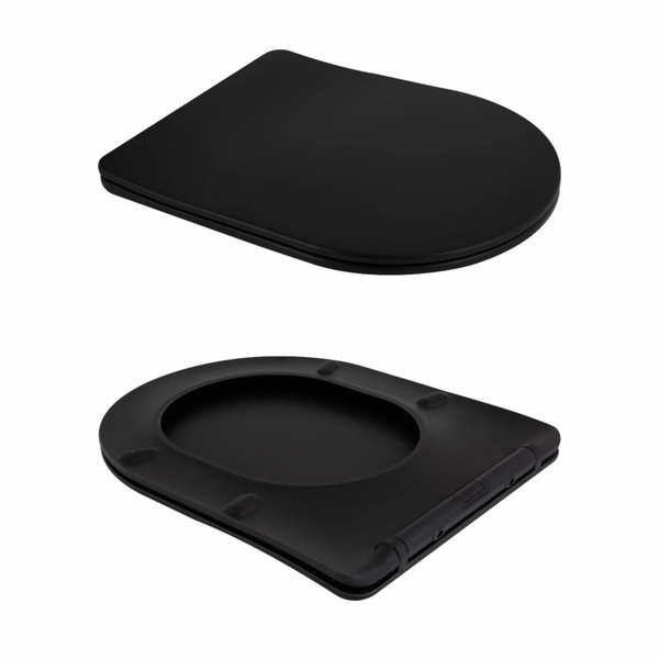 Унітаз підвісний Qtap Scorpio Ultra Quiet із сидінням із сидінням Soft-Close MATT BLACK (QT14332380AMB)