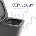 Унітаз підвісний Qtap Tern Ultra Quiet 520 x 345 x 325 мм, Anthracite, із сидінням Slim Duroplast / Soft-close / Quick Release (QTTER26AN48999)