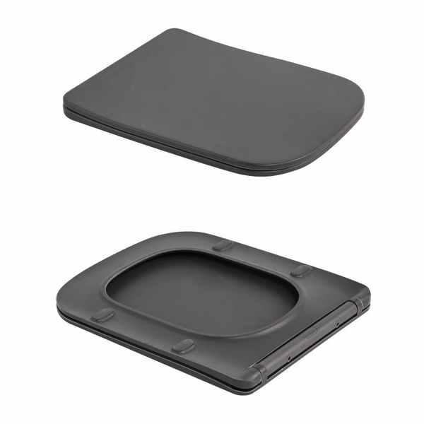 Унітаз підвісний Qtap Tern Ultra Quiet 520 x 345 x 325 мм, Anthracite, із сидінням Slim Duroplast / Soft-close / Quick Release (QTTER26AN48999)
