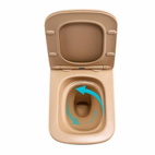 Унитаз подвесной Qtap Tern Ultra Quiet 520 x 345 x 325 мм, Beige, с сиденьем Slim Duroplast / Soft-close / Quick Release (QTTER26SB49001)