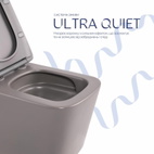 Унитаз подвесной Qtap Tern Ultra Quiet 520 x 345 x 325 мм, Stone grey, с сиденьем Slim Duroplast / Soft-close / Quick Release (QTTER26SG49000)
