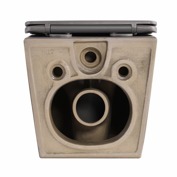 Унитаз подвесной Robin Ultra Quiet 490 x 365 x 325 мм, Stone Grey, с сиденьем Slim Duroplast / Soft-close / Quick Release Qtap (QT13332381АSSG)