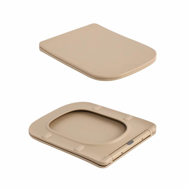 Унитаз подвесной Tern Ultra Quiet 490 x 365 x 325 мм, Beige, с сиденьем Slim Duroplast / Soft-close / Quick Release Qtap (QT17332303ASSB)