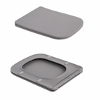 Унитаз подвесной Tern Ultra Quiet 490 x 365 x 325 мм, Stone Grey, с сиденьем Slim Duroplast / Soft-close / Quick Release Qtap (QT17332303ASSG)