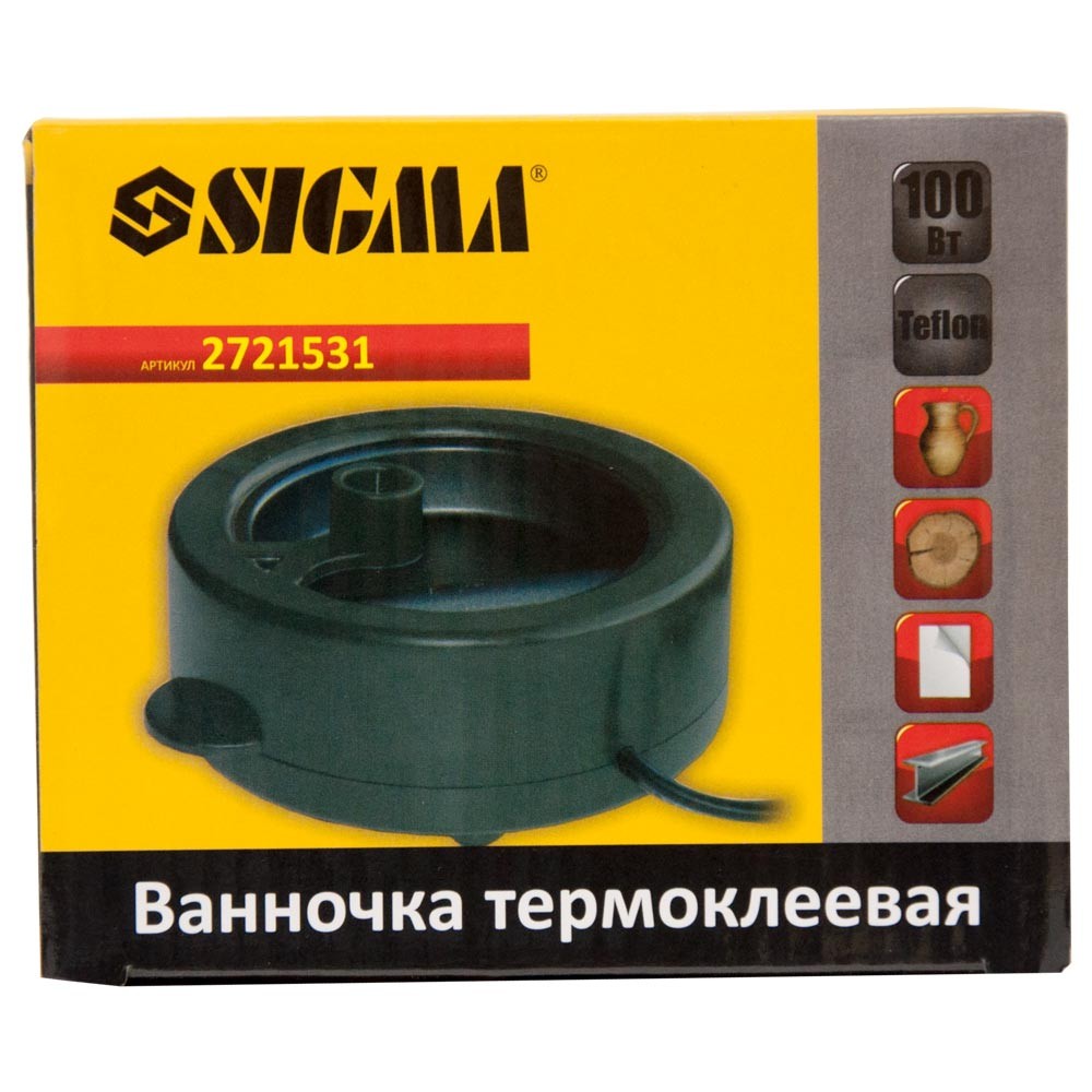 Ванночка термоклейова Sigma з тефлоновим покриттям 100Вт