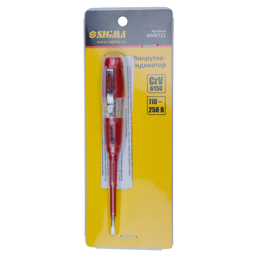 Викрутка-індикатор Sigma SL 3.0 х 140 мм 110-250В