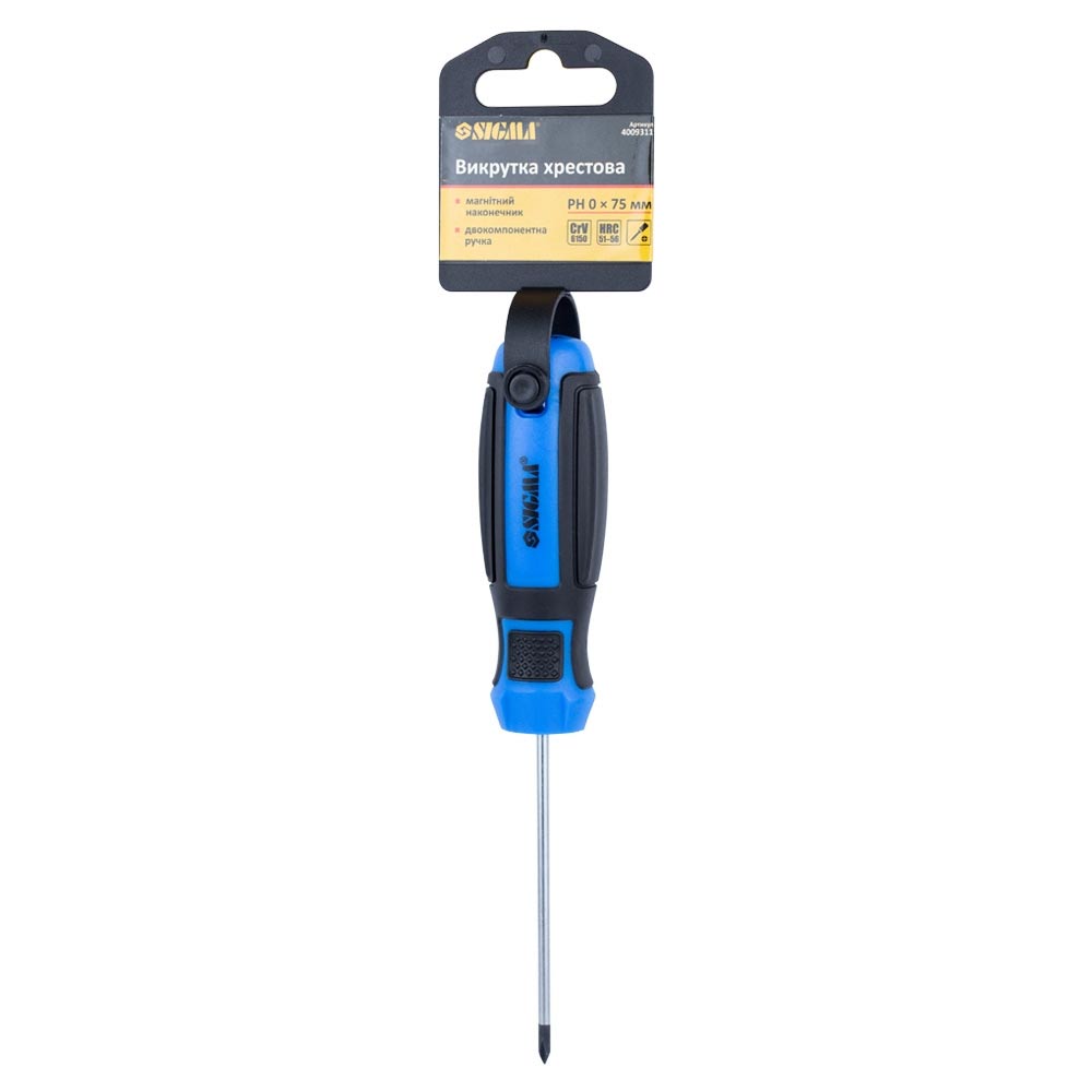 Отвертка крестовая Sigma CrV Mega PH0 х 75 мм