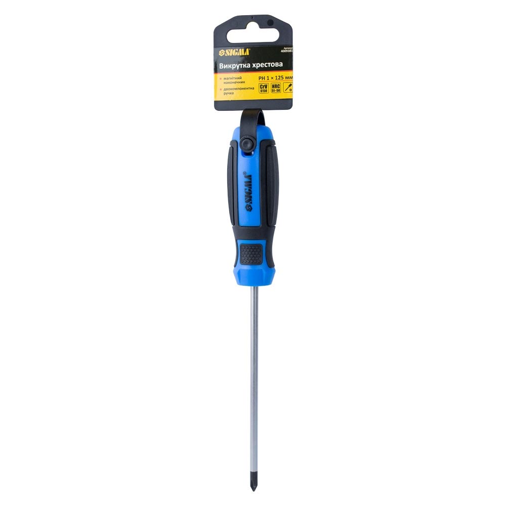 Отвертка крестовая Sigma CrV Mega PH1 х 125 мм