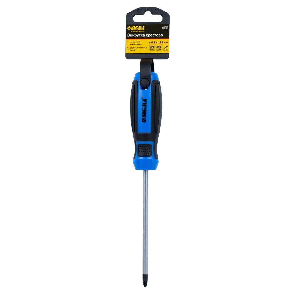 Отвертка крестовая Sigma CrV Mega PH2 х 125 мм