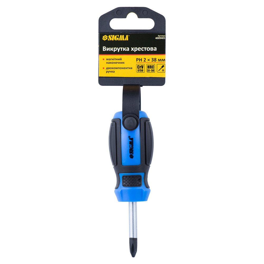 Отвертка крестовая Sigma CrV Mega PH2 х 38 мм