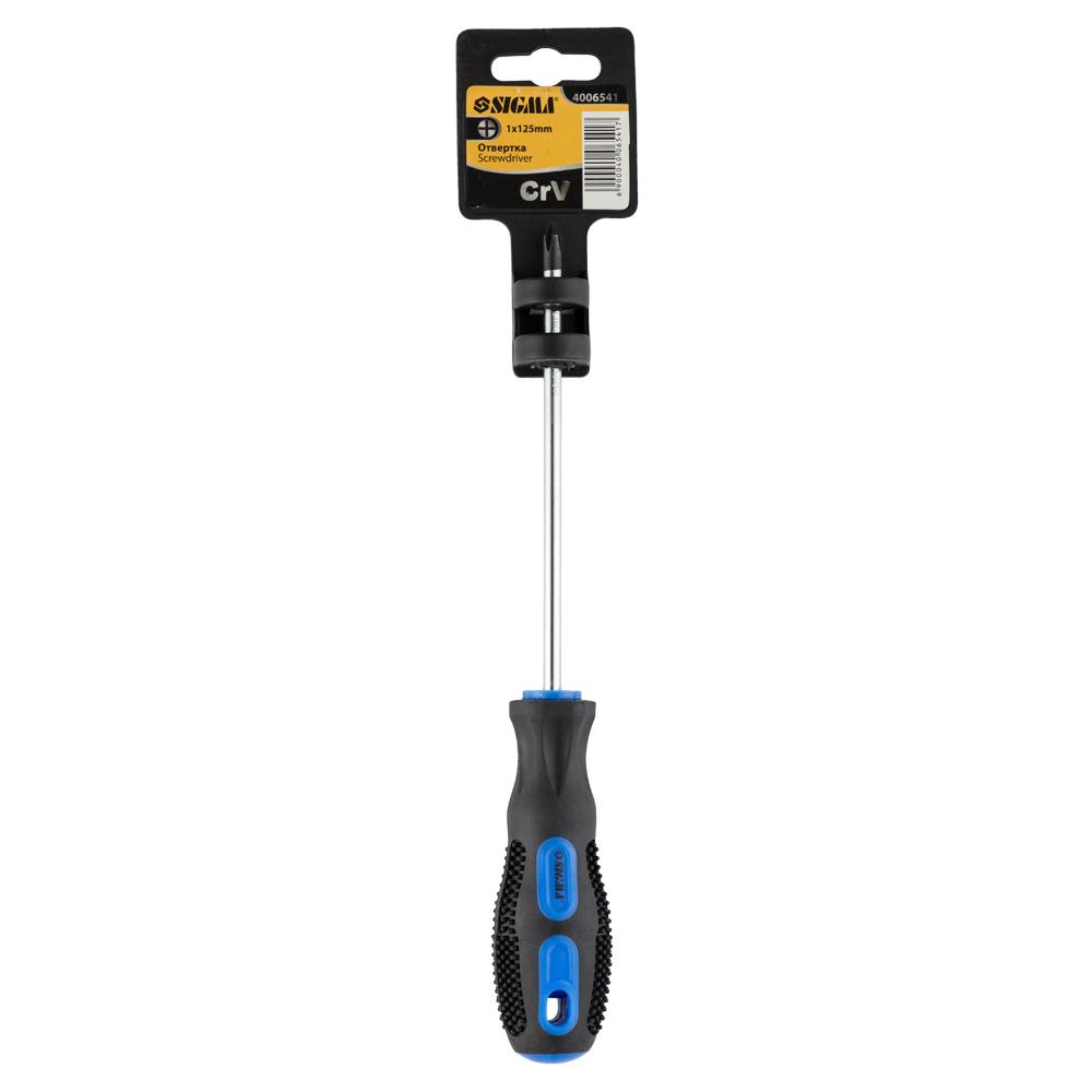 Отвертка крестовая Sigma CrV PH1 х 125 мм