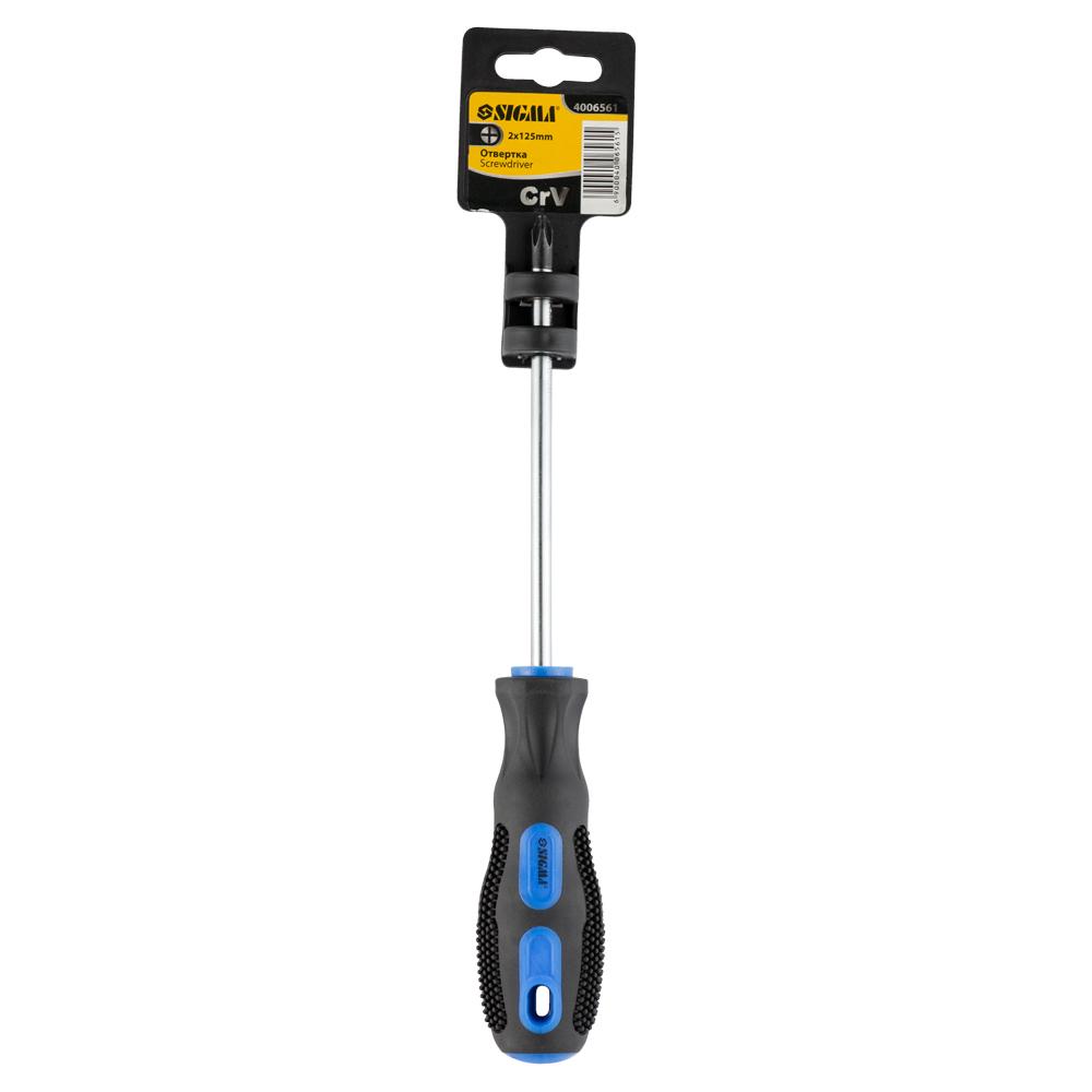 Отвертка крестовая Sigma CrV PH2 х 125 мм