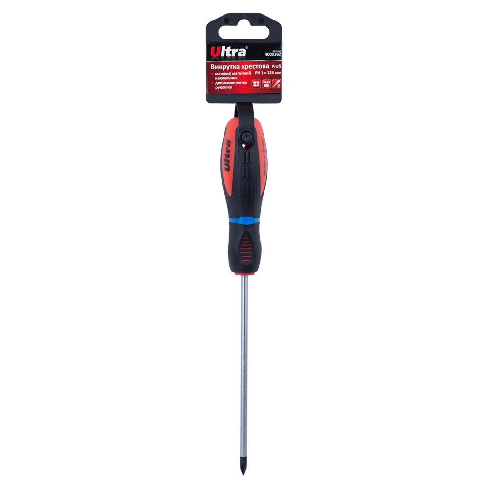 Викрутка хрестова Ultra Profi S2 PH1 х 125 мм