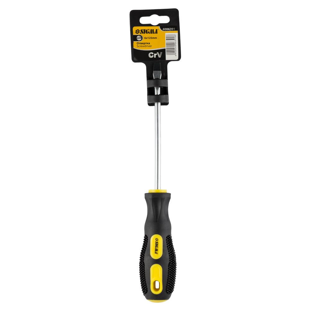 Отвертка шлицевая Sigma CrV SL6.0 х 125 мм