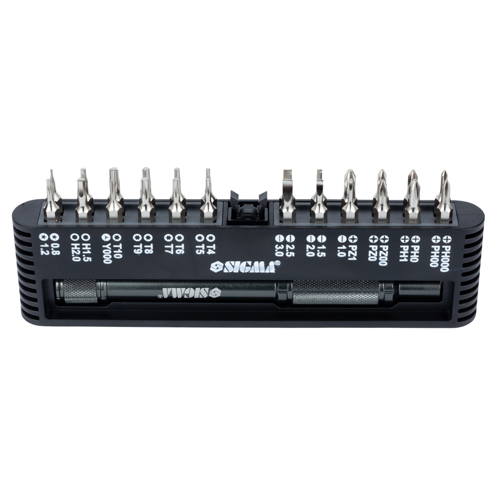 Викрутка Sigma CrV + біти 1/4" 24 шт для мобільних телефонів (пластиковий кейс)