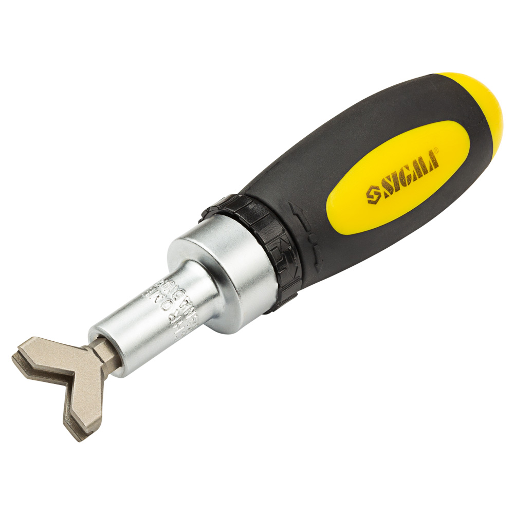 Отвертка Sigma CrV с реверсом + биты 101 шт (кейс)