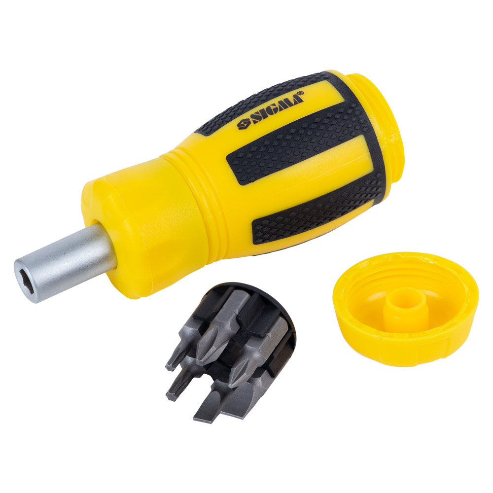 Отвертка Sigma CrV с реверсом Mini + биты 6 шт