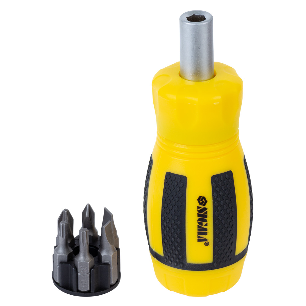 Викрутка Sigma CrV з реверсом Mini + біти 6 шт