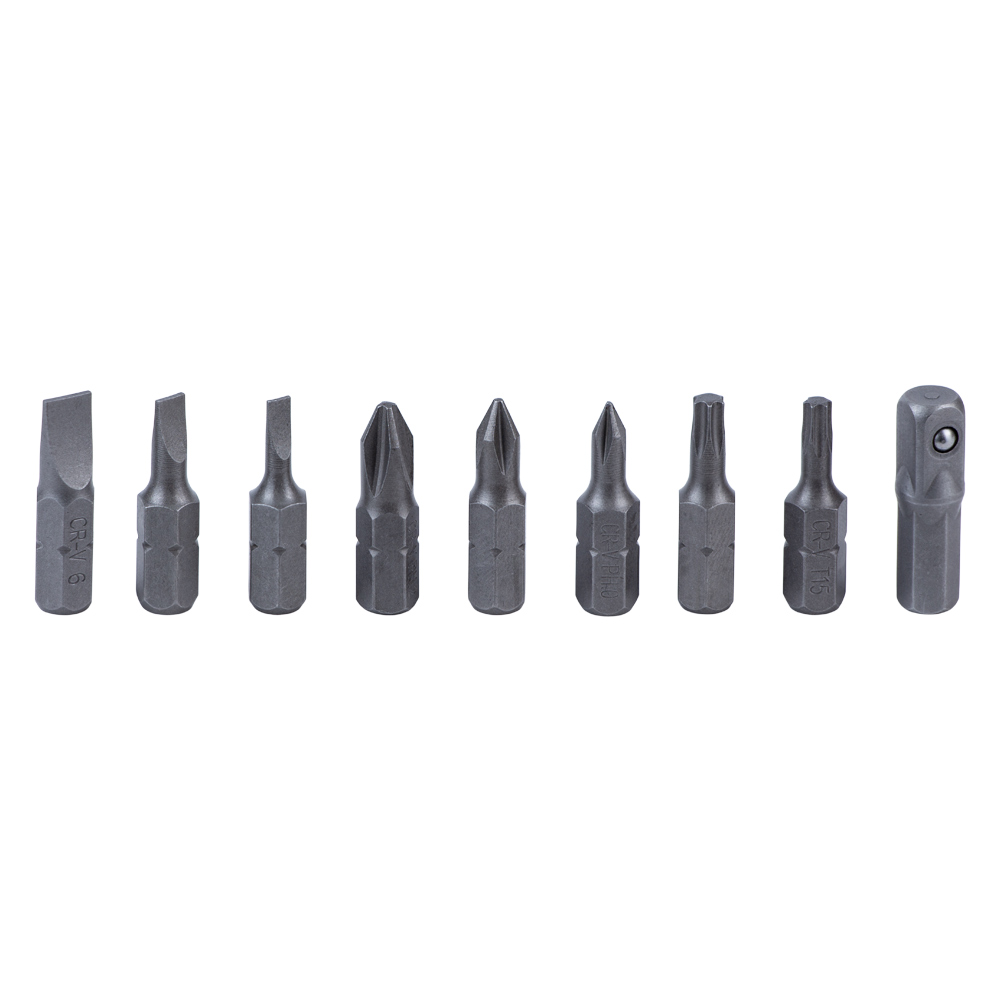 Викрутка Sigma CrV з реверсом + насадки торцеві і біти 1/4" 13 шт