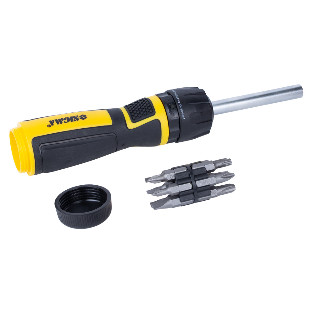 Викрутка Sigma Mega CrV з реверсом високошвидкісна + біти 12 шт