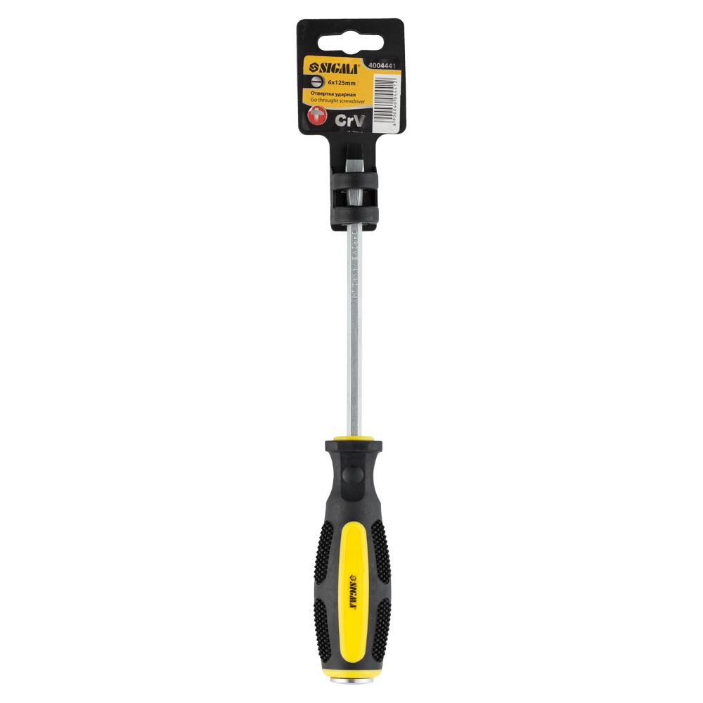 Викрутка ударна шліцьова Sigma CrV SL6 x 125 мм