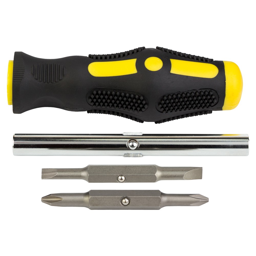 Викрутка з двосторонніми бітами Sigma CrV 4 в 1 + адаптер (чорна)