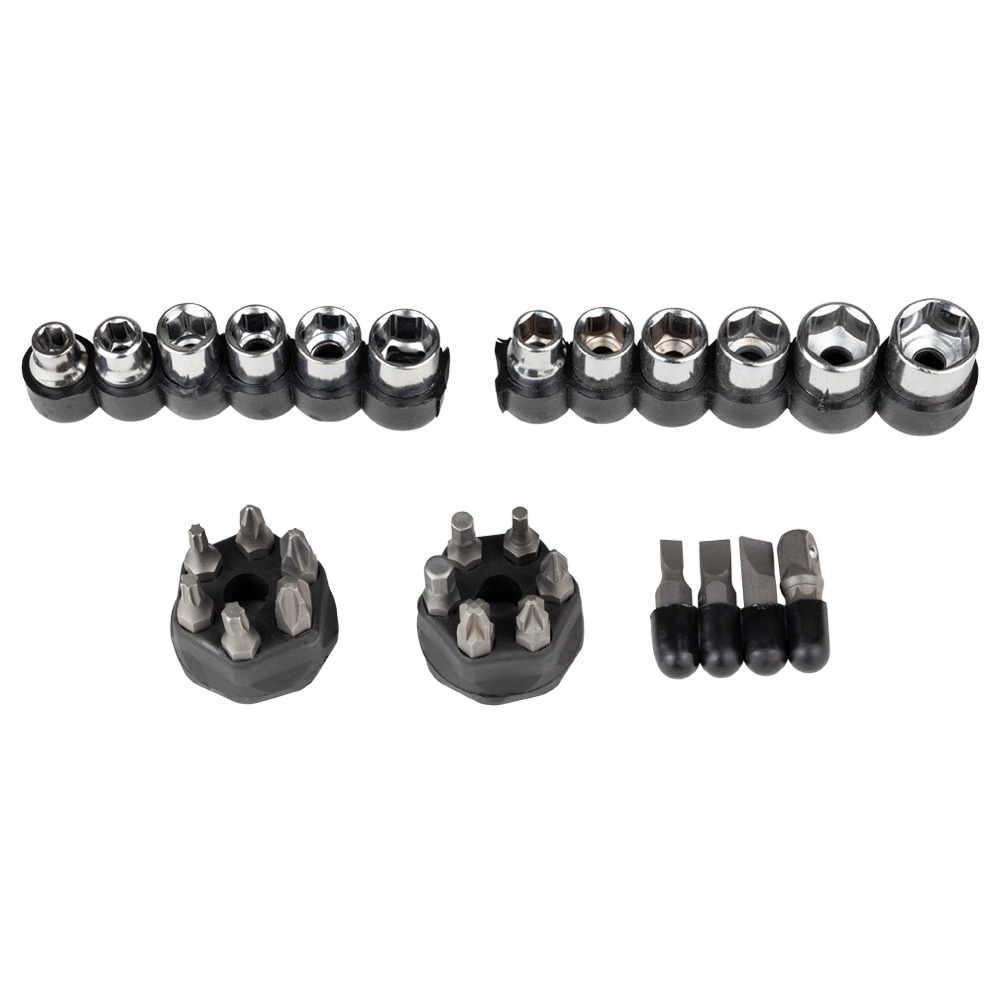 Викрутка з реверсом Sigma CrV + насадки торцеві 1/4" 27 шт