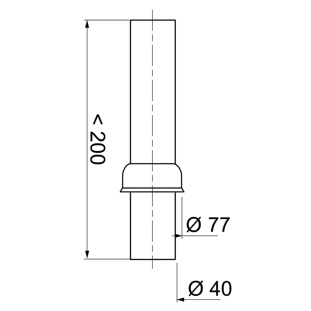 Випуск для сифона Wirquin Ø40 мм