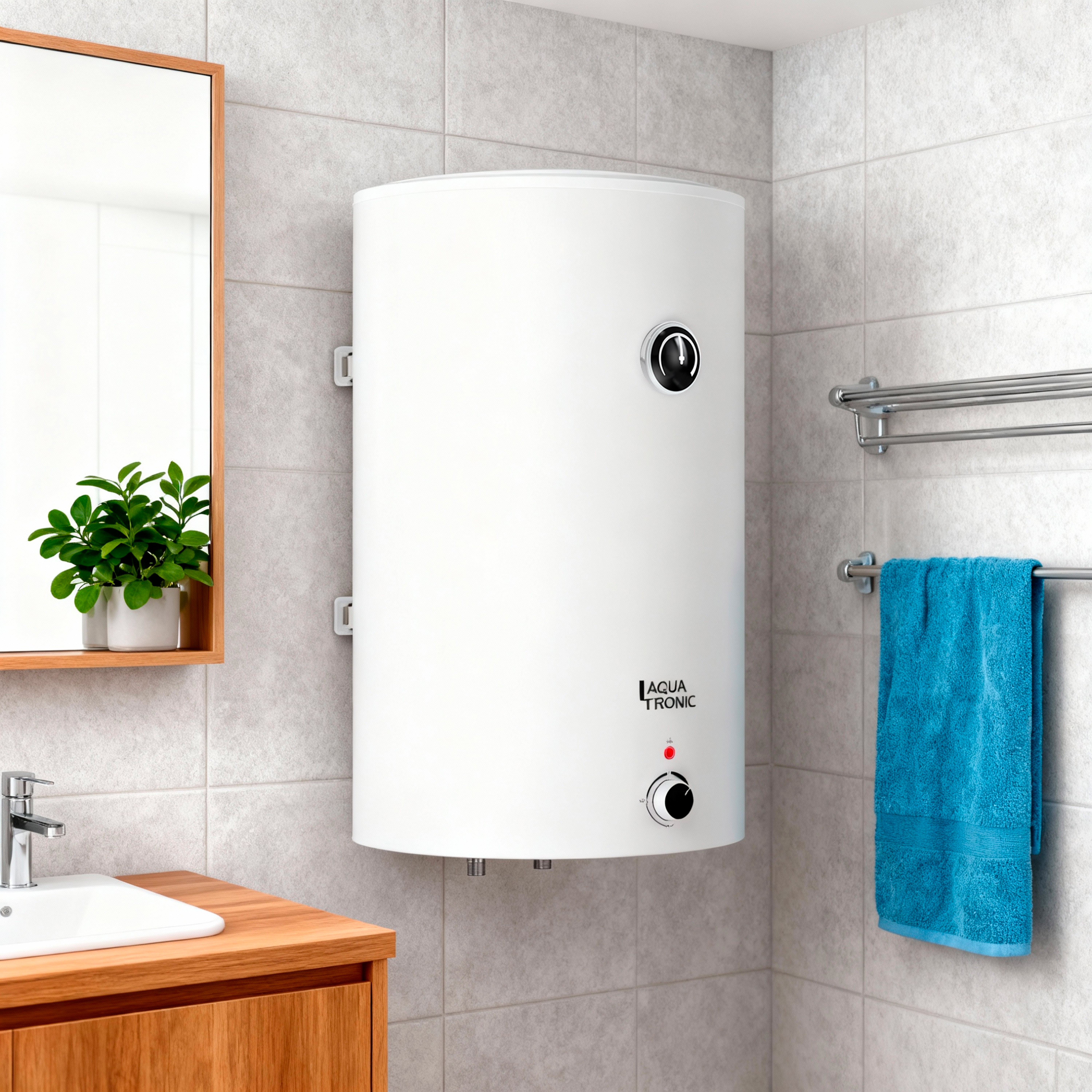 Водонагреватель электрический Aquatronic 50 л универсальный, сухой ТЭН 2.0 кВт (Round D503820 B4)