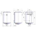 Водонагреватель электрический Aquatronic ECO 50 л вертикальный, мокрый ТЭН 1,5 кВт, d 461 мм (ECO W0504615GP)