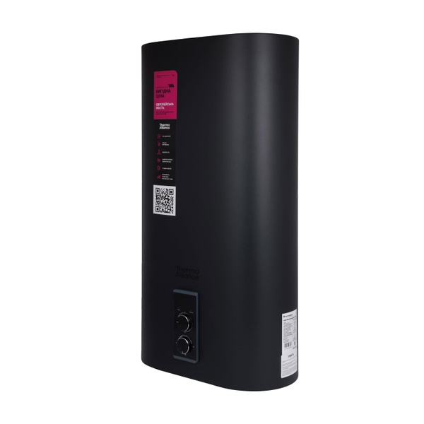 Водонагреватель электрический Thermo Alliance 80 л Black,плоский вертикальный, мокрый ТЭН 2 кВт (0,8+1,2) (DT80V20GPD/2В)