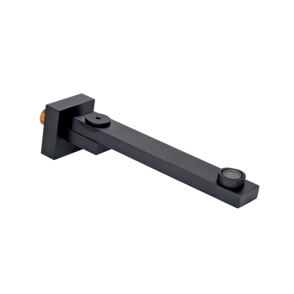 Излив для систем скрытого монтажа Qtap Vytok 200 мм прямоугольный Black Matt (QTVYT246BLM45937)