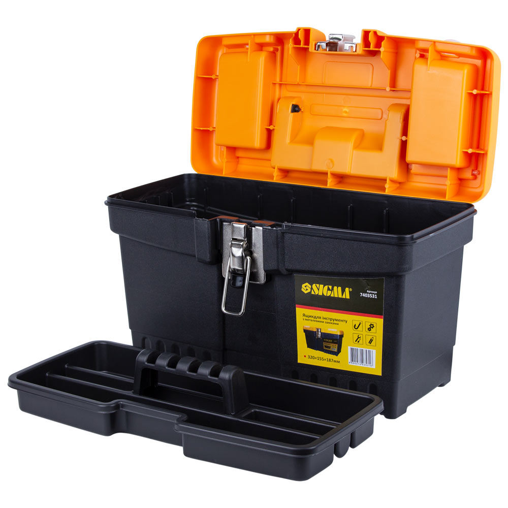 Ящик для інструменту Sigma металеві замки 320 x 155 x 187 мм
