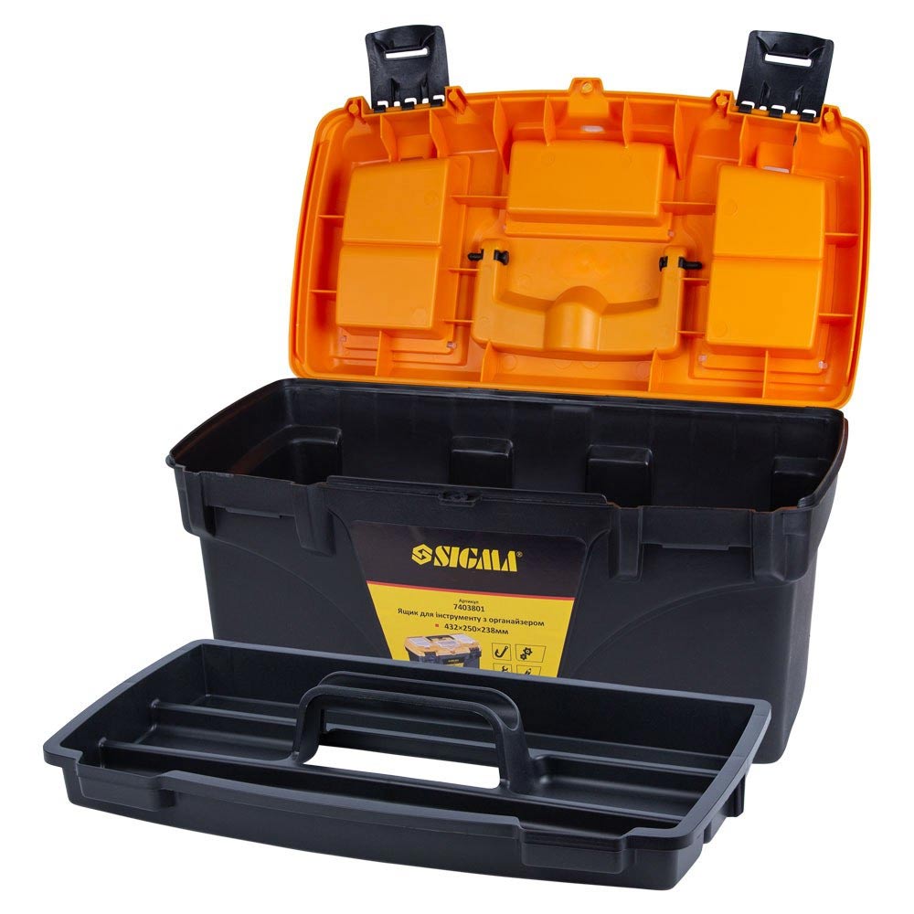 Ящик для інструменту Sigma з органайзером 432 x 250 x 238 мм