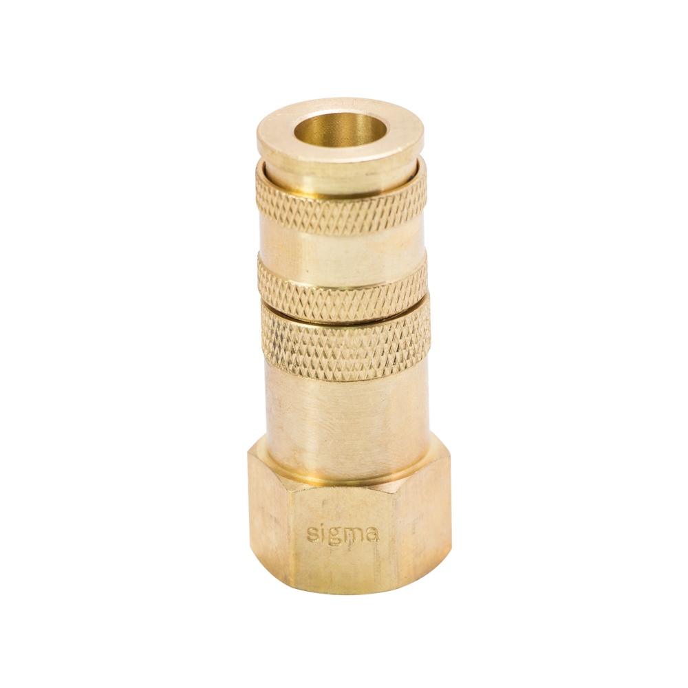 Соединение быстросъемное Sigma усиленное с фиксатором FT 1/2" (латунь)