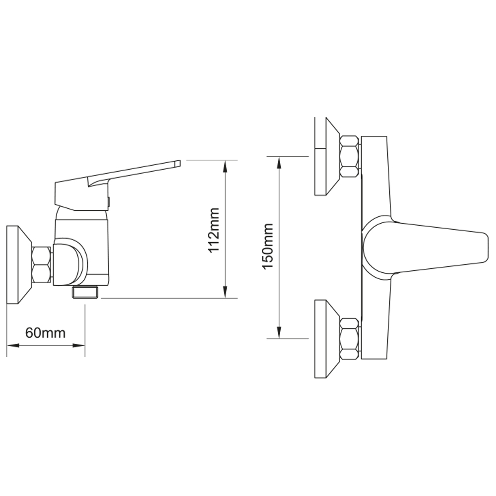 Змішувач для душу Aquatica s37 (B) Ø35 мм