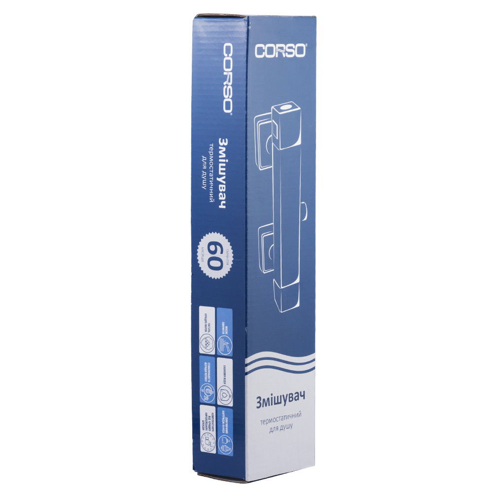 Змішувач для душу Corso Panaro термостатичний Ø25 мм